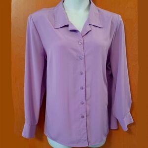 Lavender Button-down Blouse
